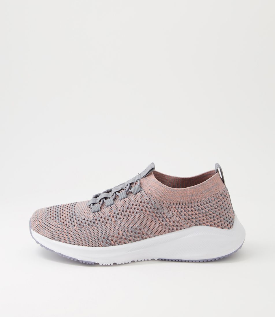 Perris Peach Speckle Knit Sneakers
