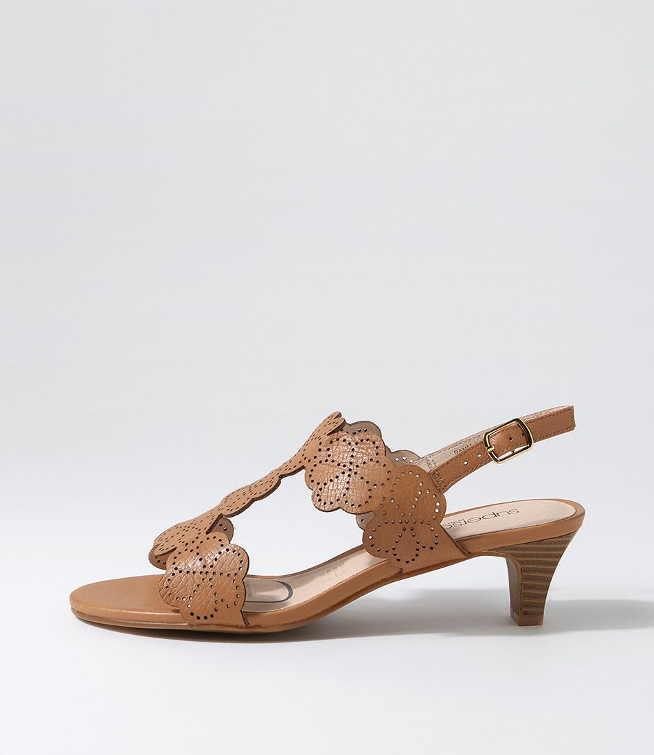 Dames Camel Leather Sandals