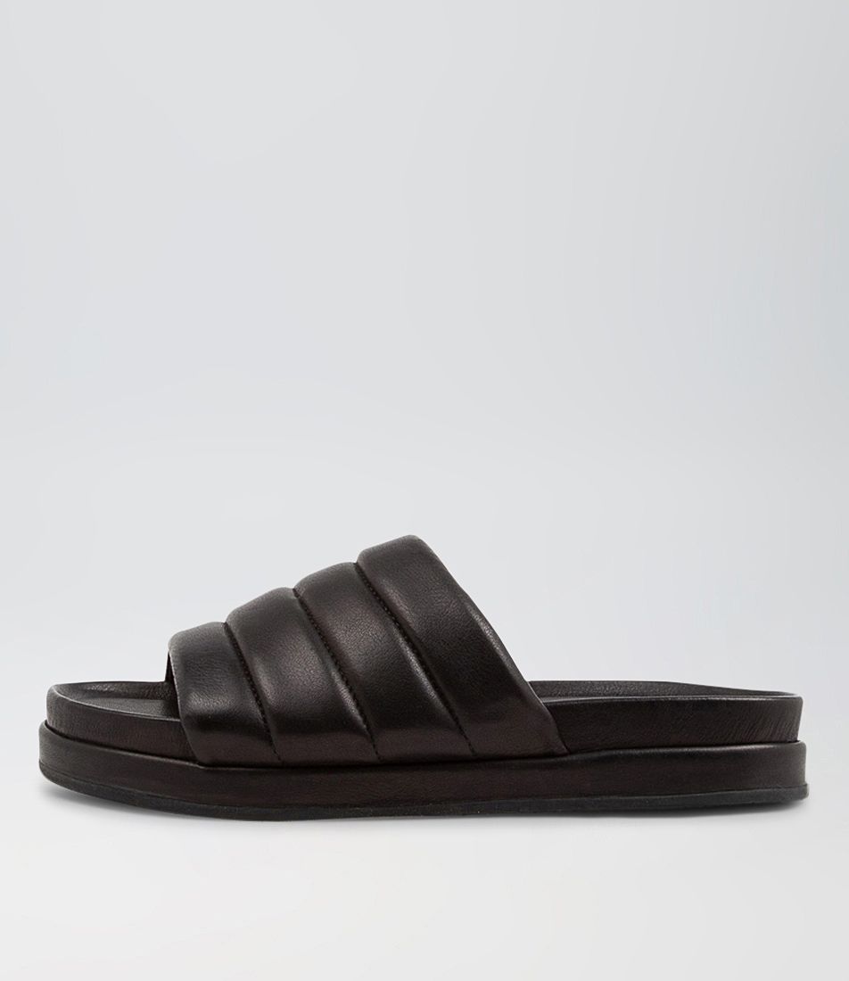 Mylee Black Leather Sandals