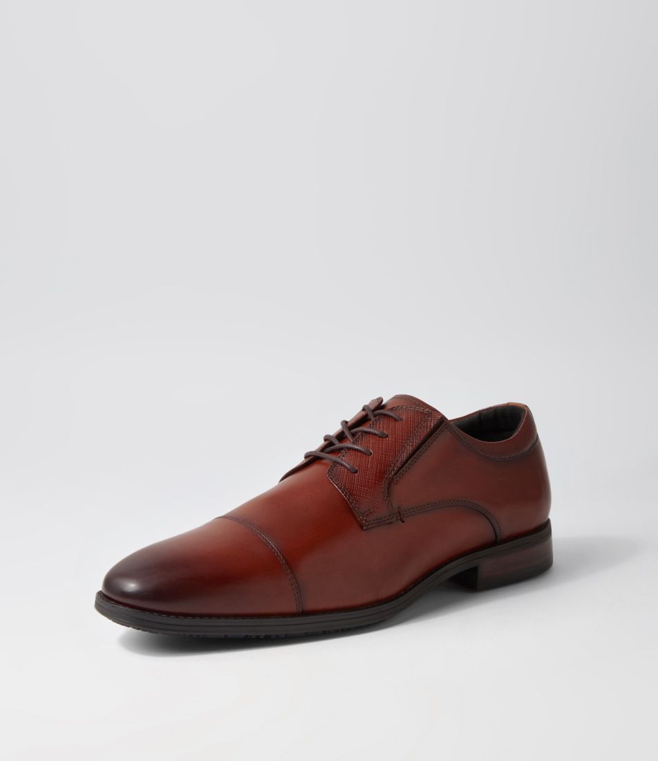 Validity Tan Leather Lace Up Flats