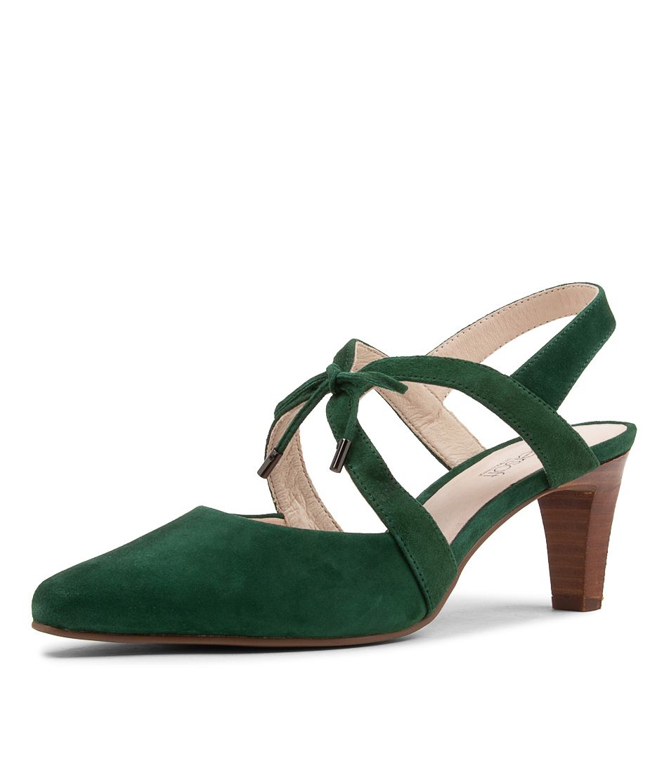 Meduza Emerald Suede Heels