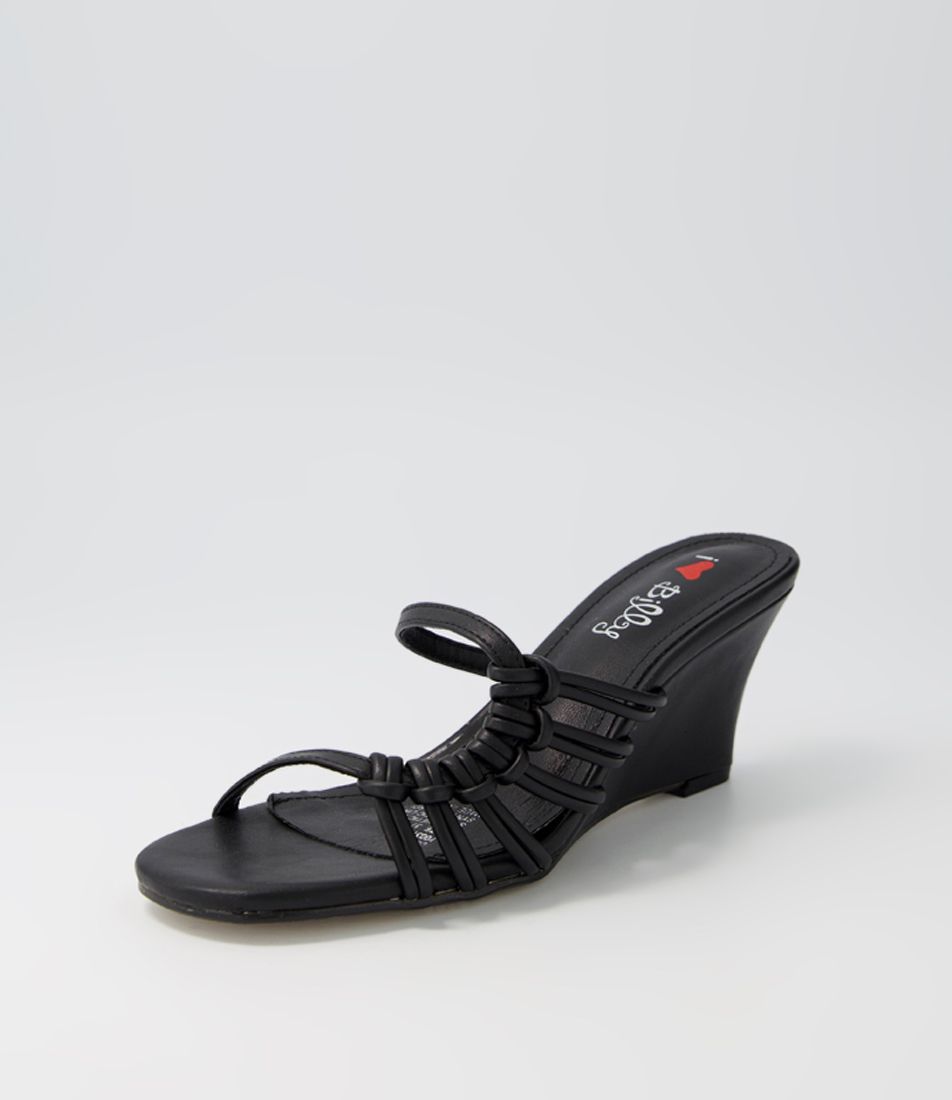 Omanie Black Smooth Sandals