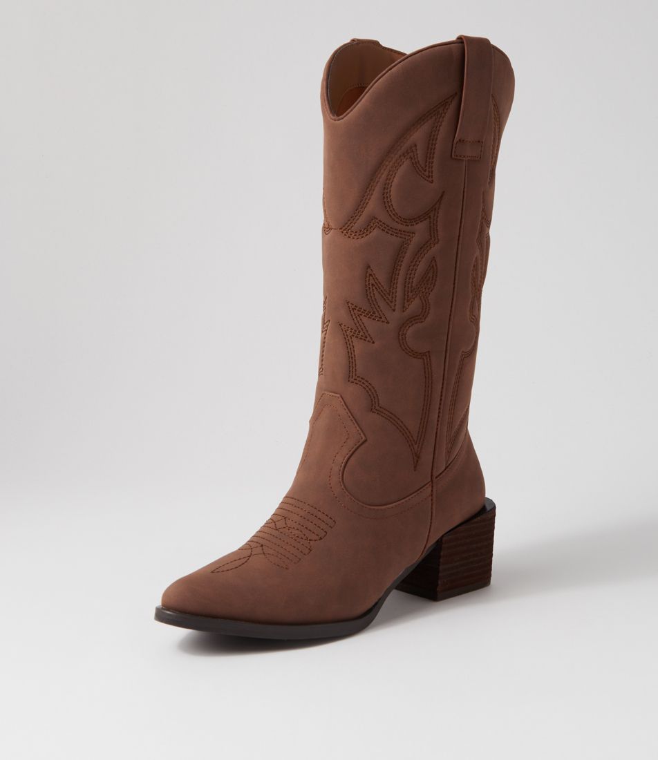 Ragon Cocoa Nubuck Pu Calf Boots