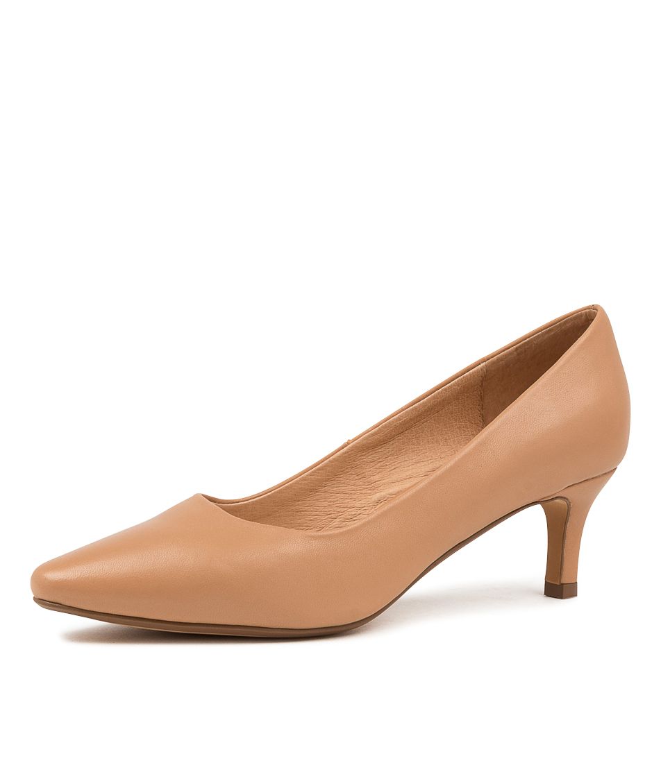 TANGLE NUDE LEATHER HEELS