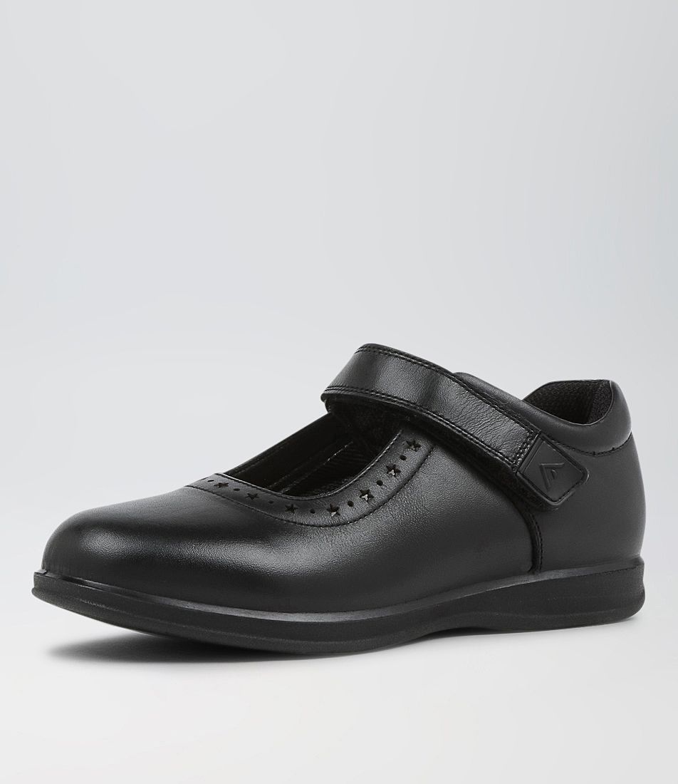 Sandy Jnr E Sb Black Leather Flat Shoes