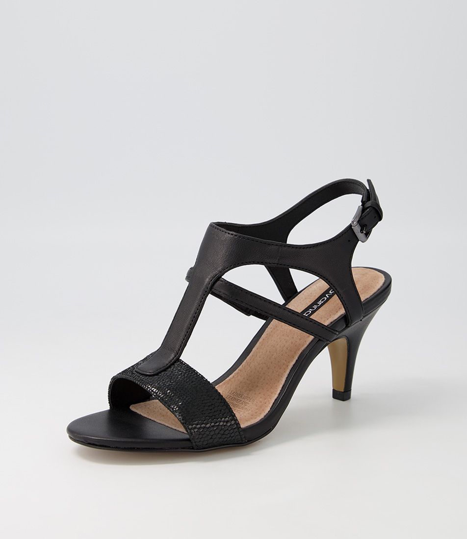 Sadie Black Leather Sandals