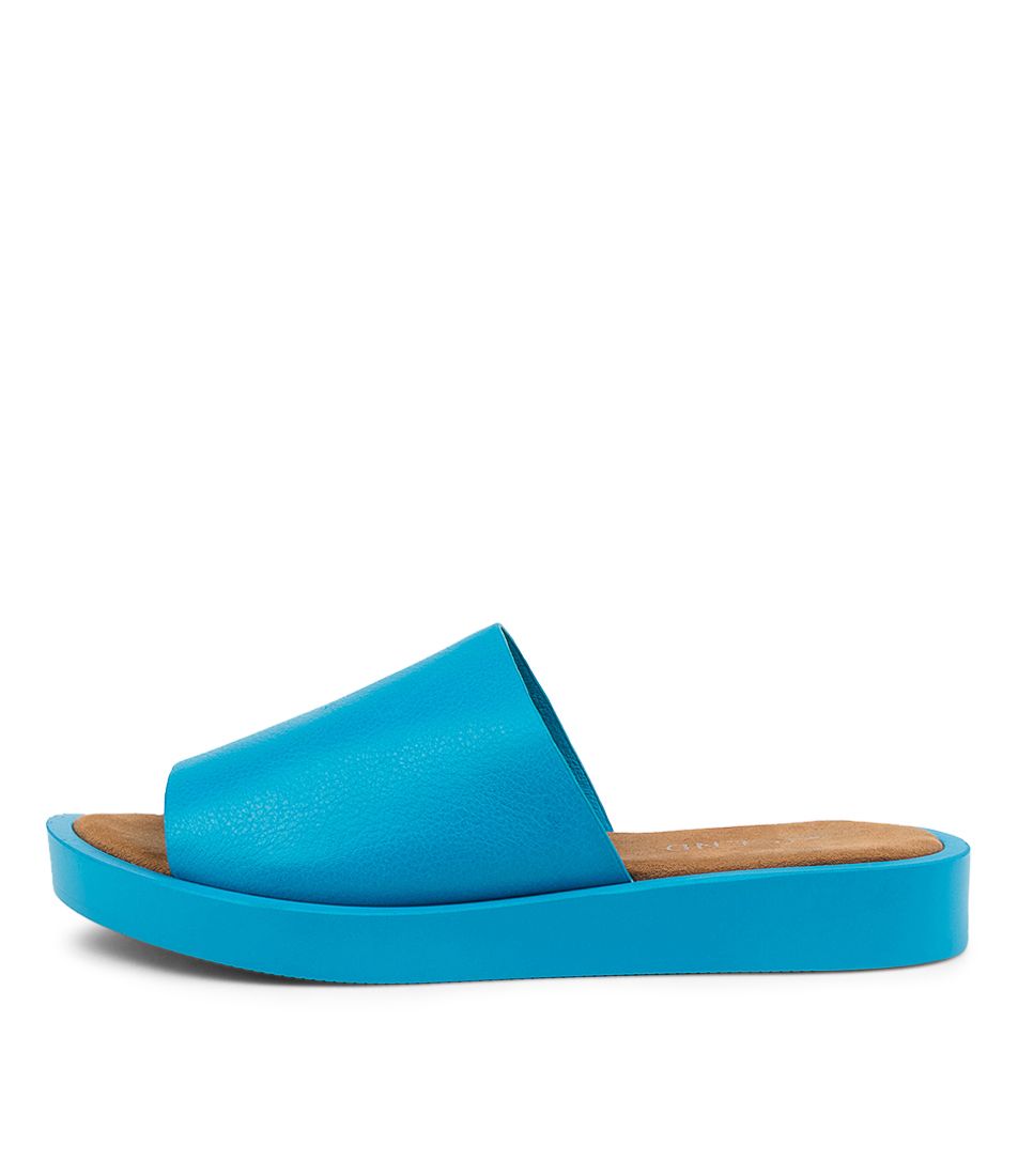 FARON TURQUOISE AQUA SOLE LEATHER