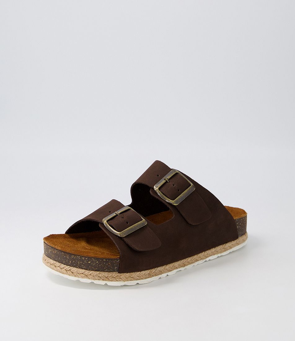 Iwion Brown Nubuck Sandals