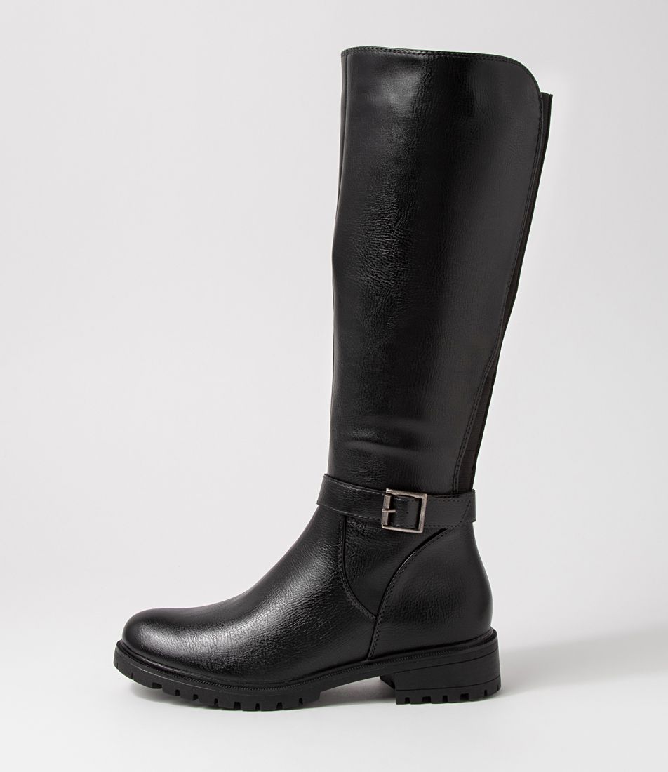 Obelvia Black Knee High Boots