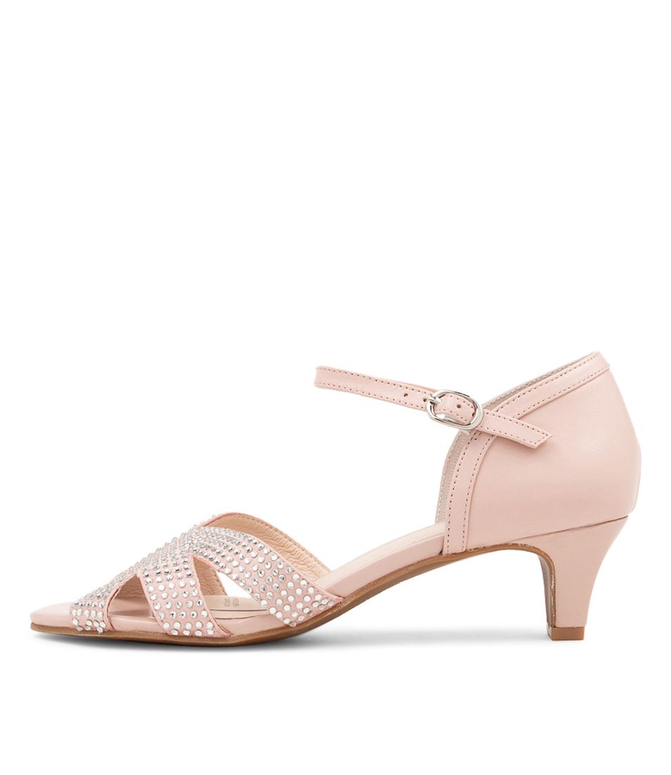 Darsha Blush Leather Sandals