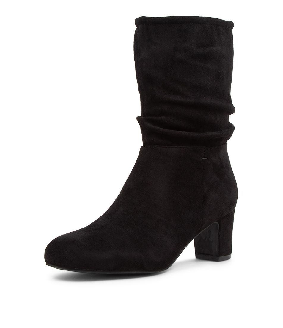 Kenziee Black Microsuede False
