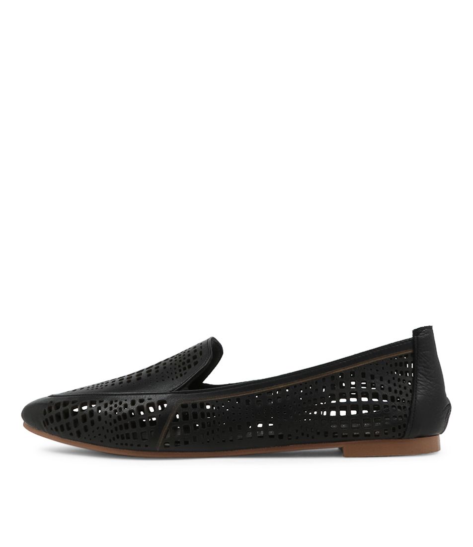 Patric Black Leather Loafers