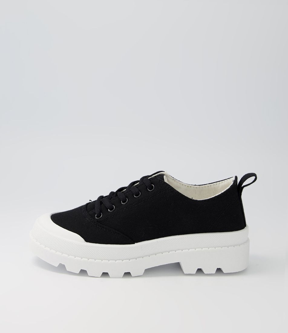 Ilysse Black Off White Canvas Sneakers