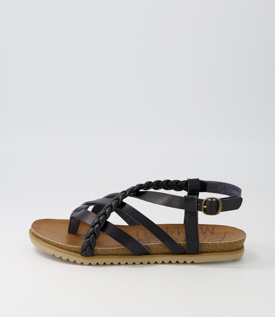 Mumbaib Black Sandals