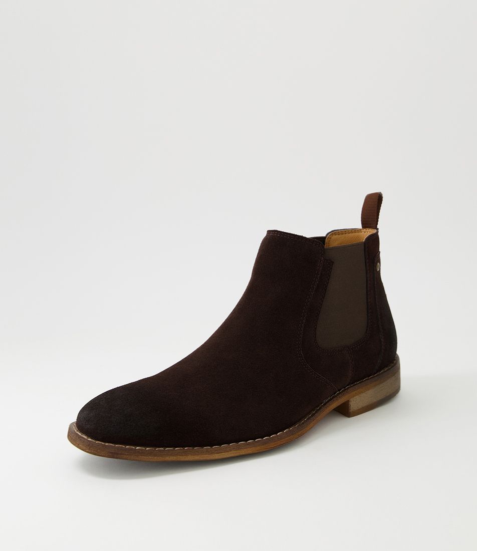 Ethol Dark Brown Suede Chelsea Boots