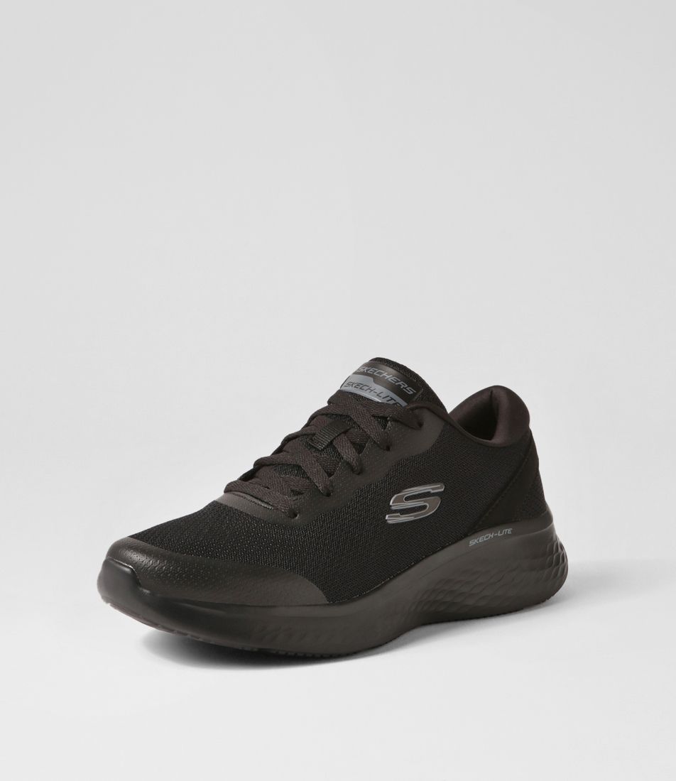Skech Lite Pro Black Mesh Sneakers