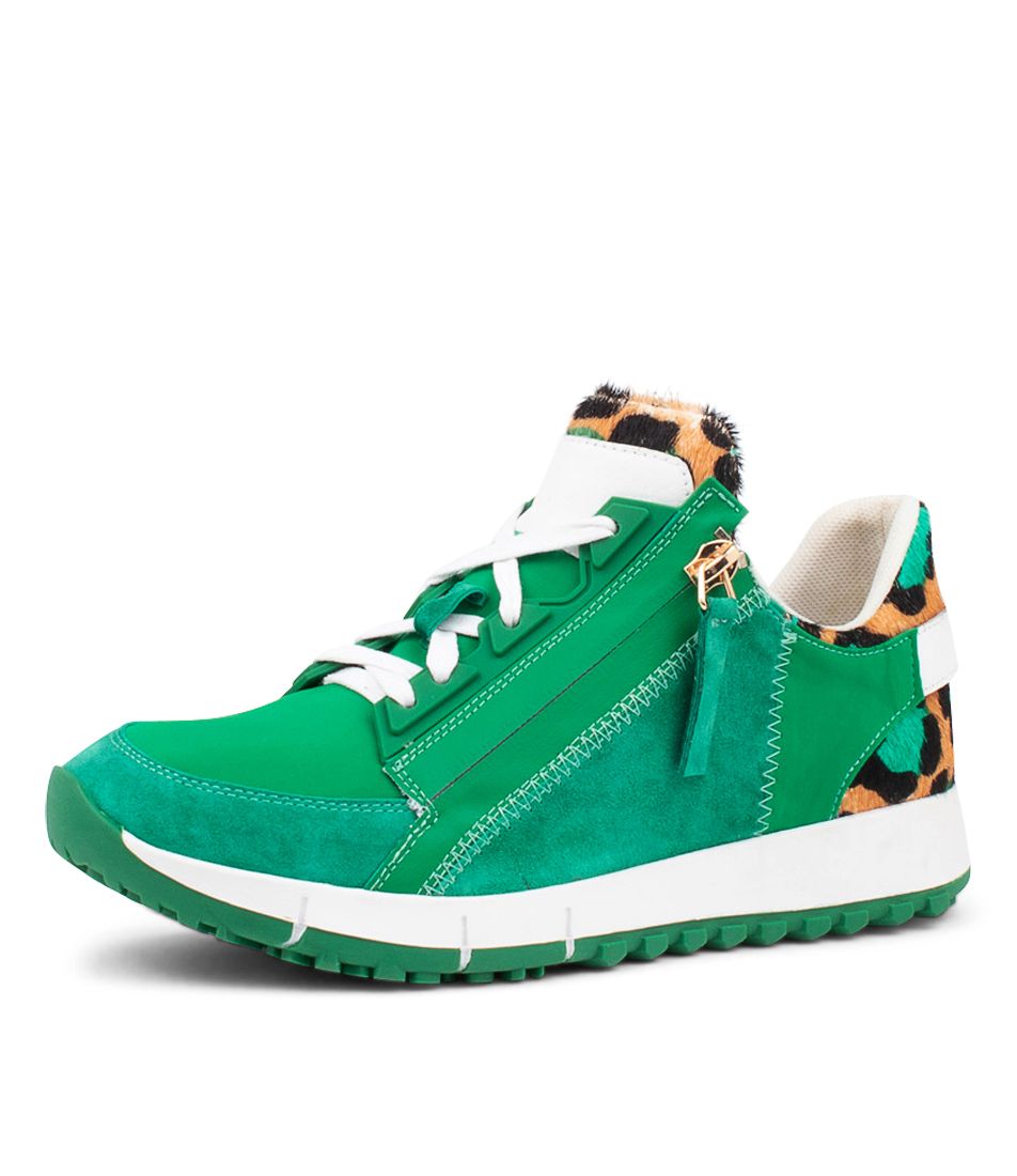 Jayme Emerald Leather Sneakers
