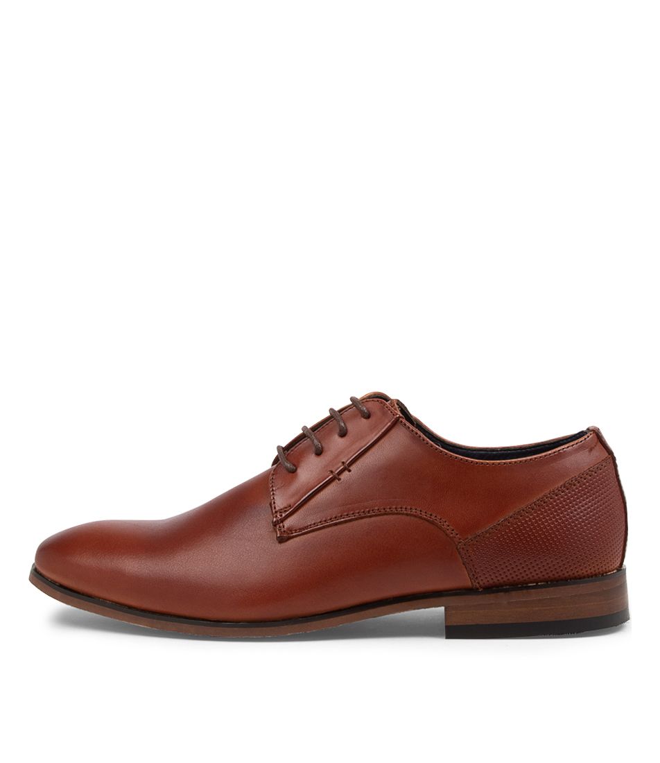 Riley Cognac Leather Lace Ups