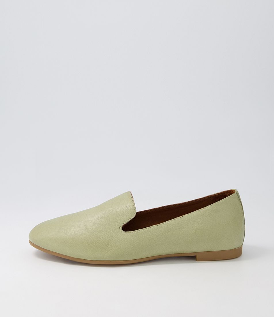 Senelna Khaki Leather Loafers
