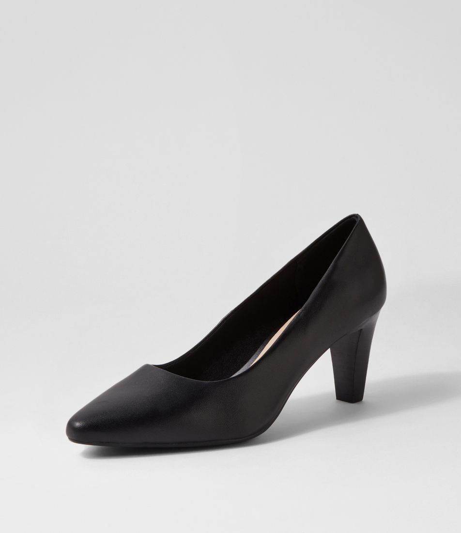 Mesmerize2 Black Leather Heels