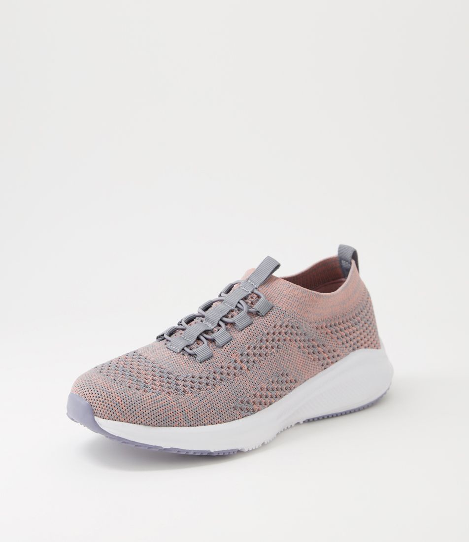 Perris Peach Speckle Knit Sneakers