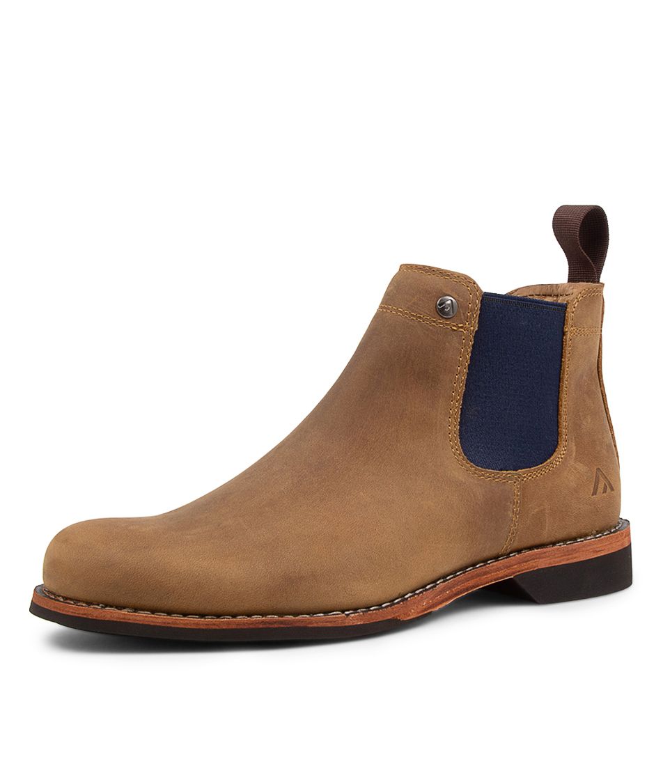 Ritter Mid Brown Leather Ankle Boots