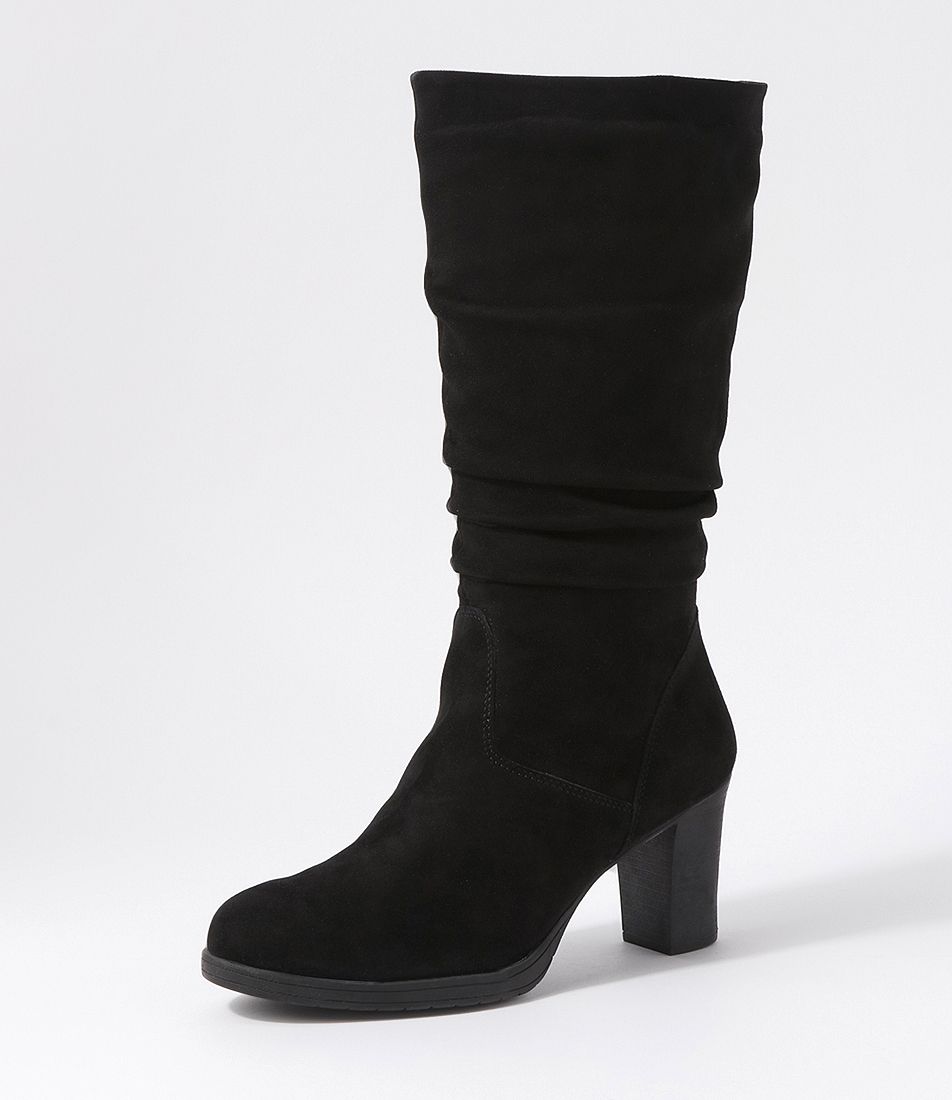 Barmah Black Suede Calf Boots