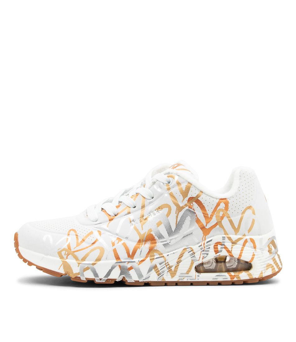 Uno White Gold Sneakers