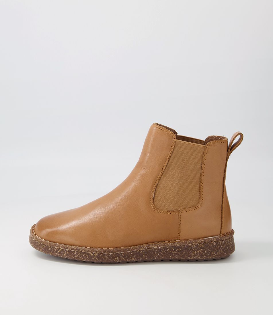 Demmy Dark Tan Leather Ankle Boots