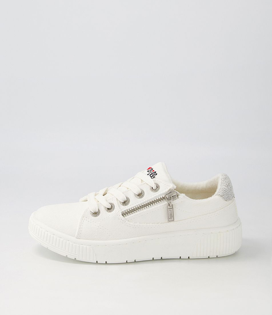 Izzar White Recycled Canvas Sneakers