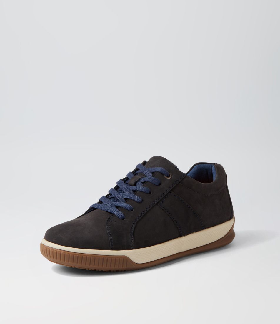 Edo Navy Tumble Nubuck Sneakers