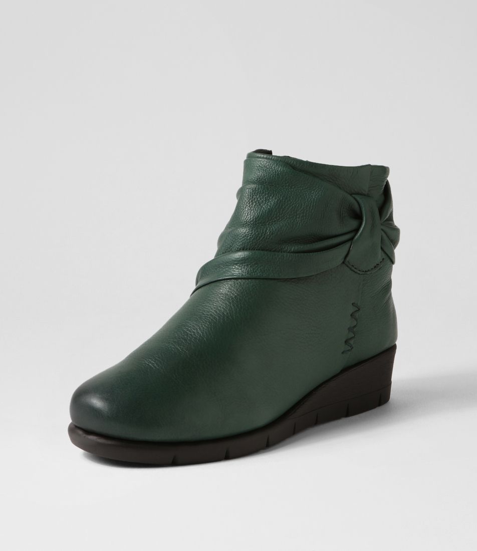 Monet Forest Leather Ankle Boots