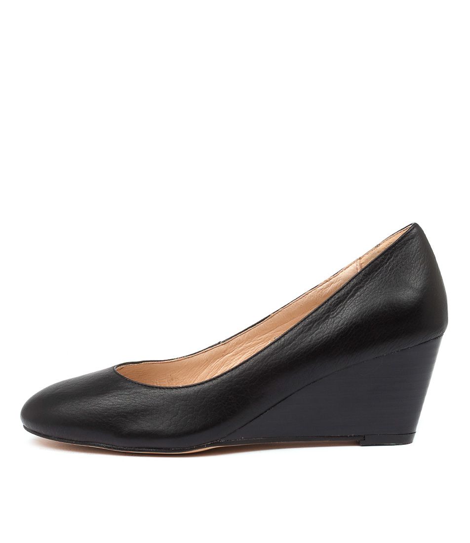 LESPIE BLK-BLK HEEL LTHER