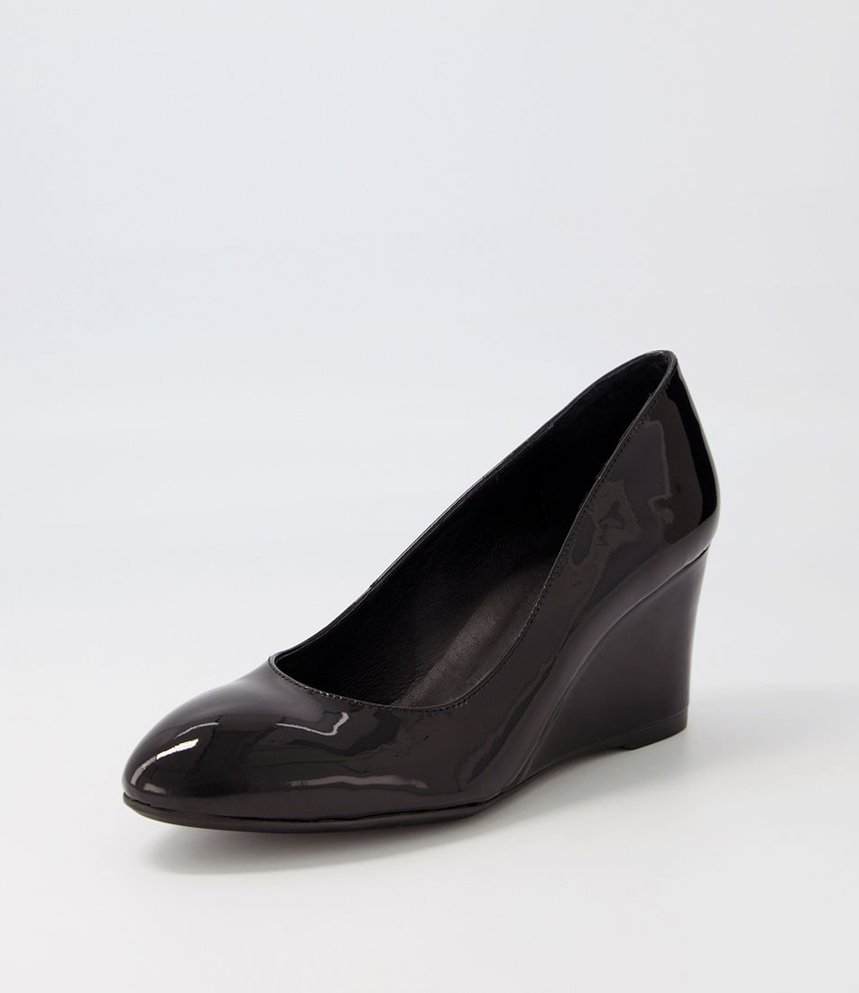 Melvina Black Patent Leather Heels