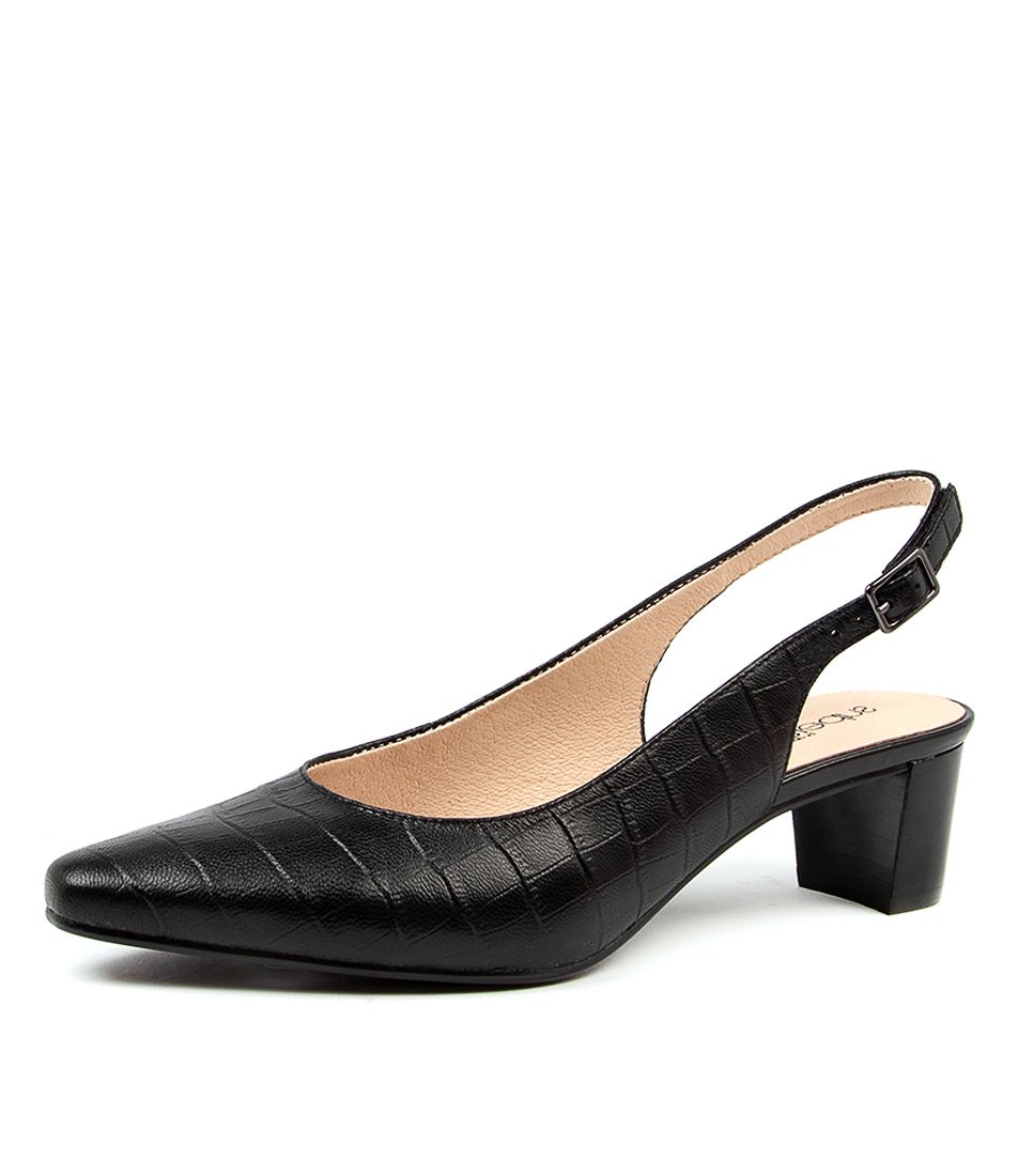 LYRA BLACK CROC LEATHER