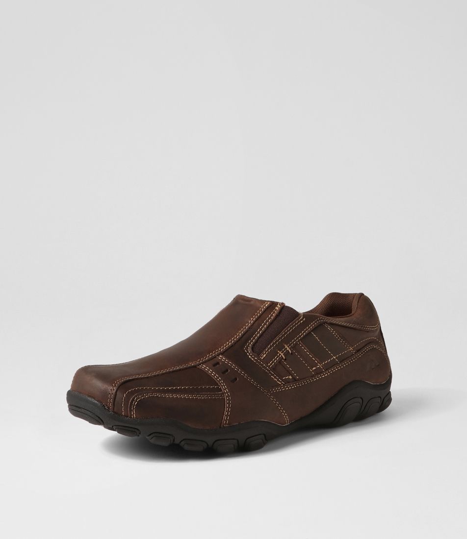 Atari Brown Crazyhorse Leather Flat Shoes