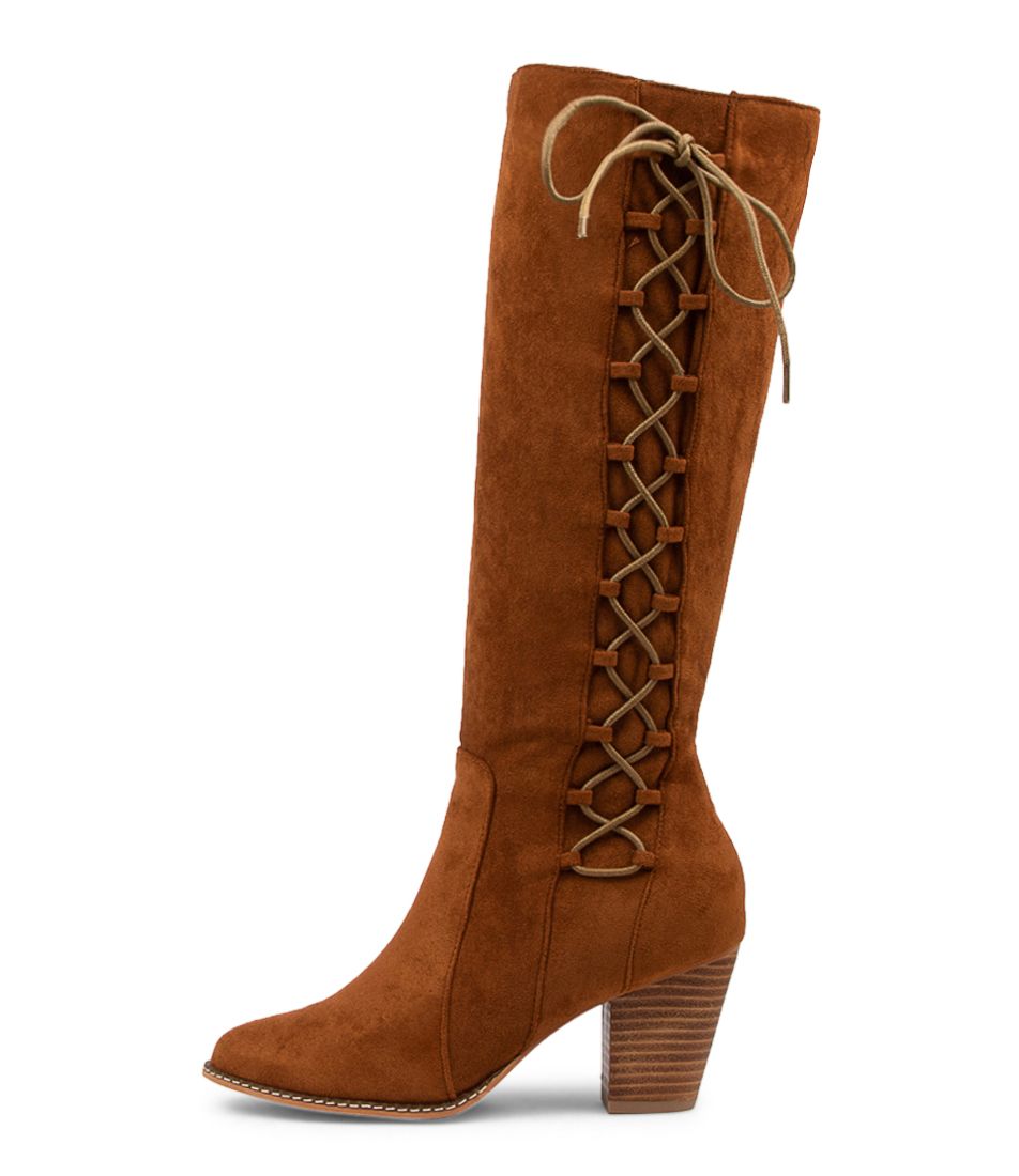 Carbine Tan Microsuede Knee High Boots