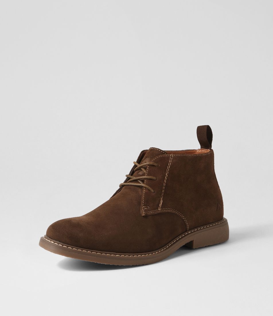 Crick Walnut Suede Ankle Boots