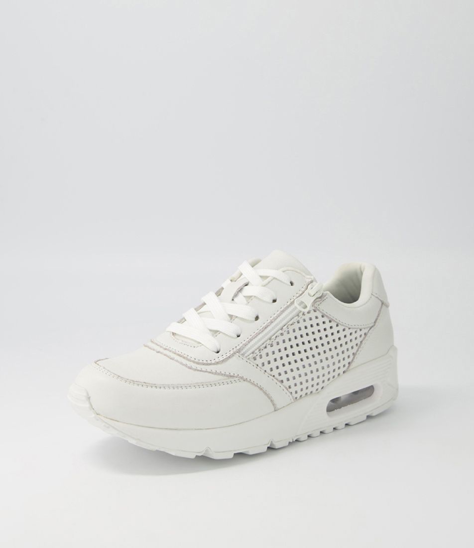 Lalas White Leather Sneakers