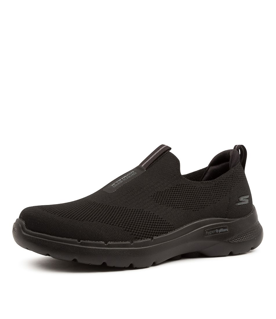 Gowalk 6 Sock Fit Black Sneakers