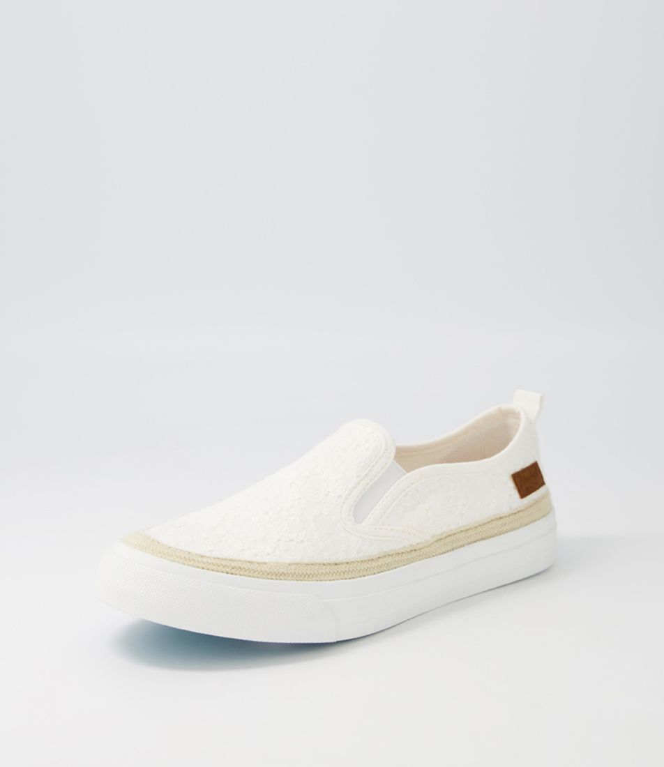 Juliet White Boho Lace Flat Shoes