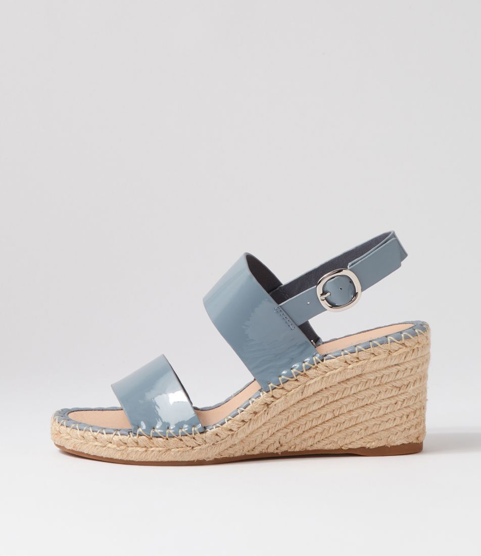Gaga Denim Patent Leather Espadrilles