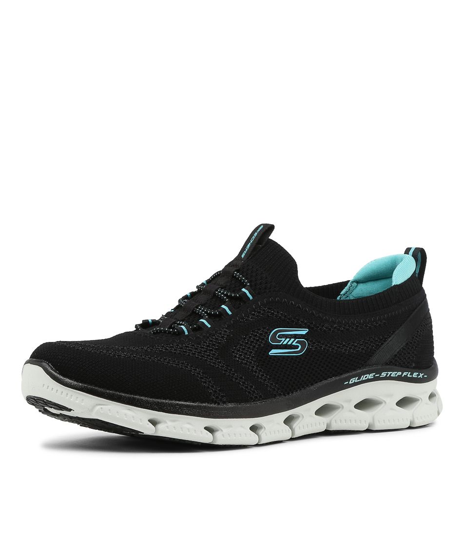 Glide Black Light Blue Mesh Sneakers