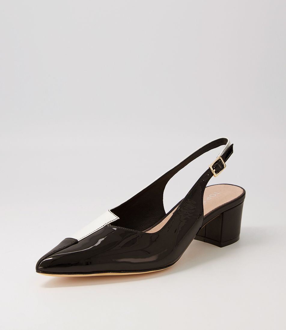 Amedeo Black White Multi Heels