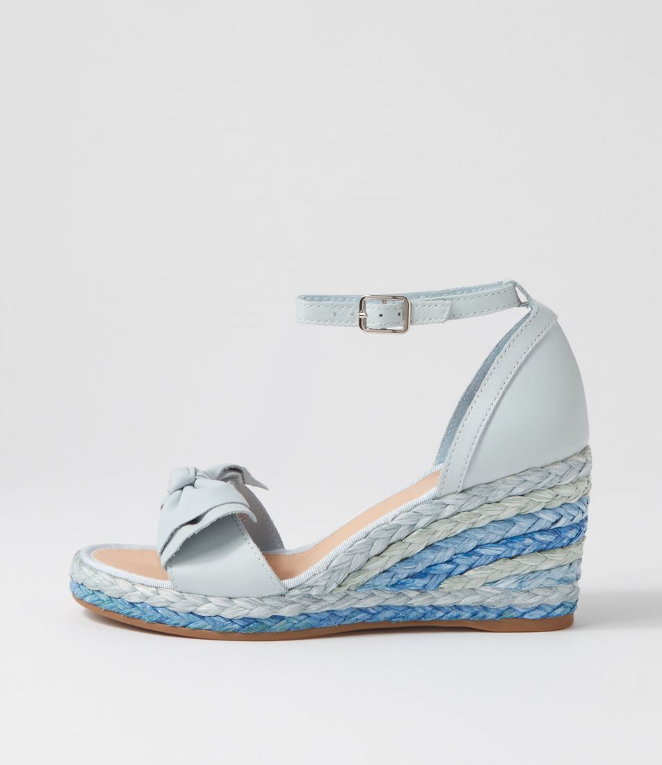 Graple Denim Blue Multi Leather Espadrilles