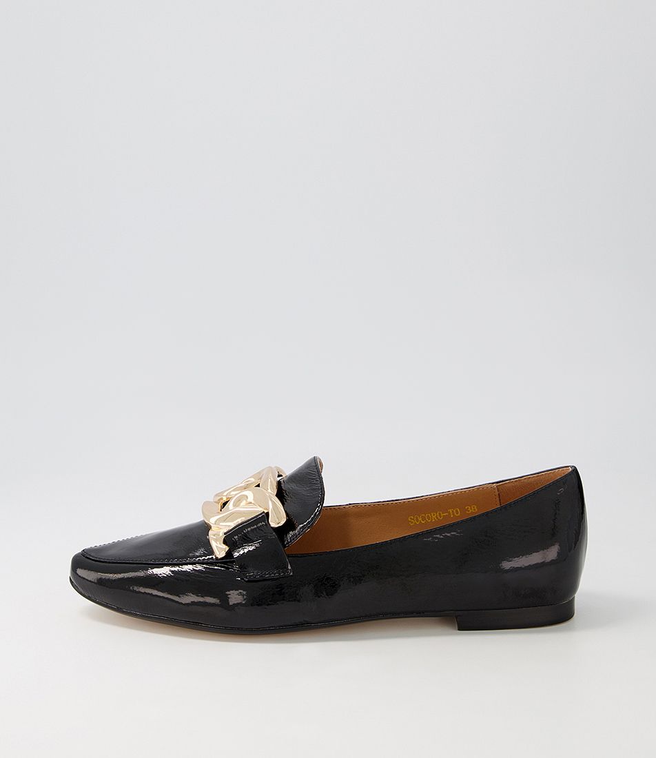 Socoro Black Patent Leather Loafers