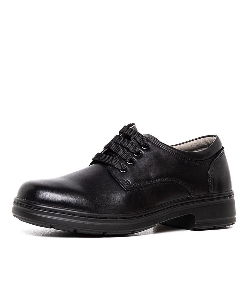 SSTRUCK JNR BLK LEATHER