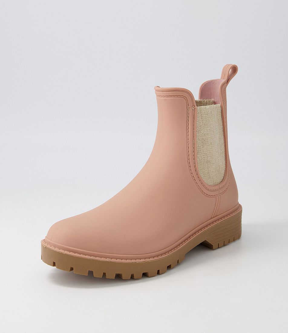 Laurina Blush Gumboot Chelsea Boots