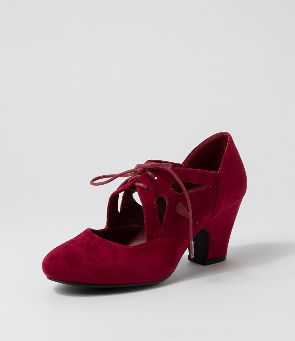 Shelly Mulberry Microsuede Heels