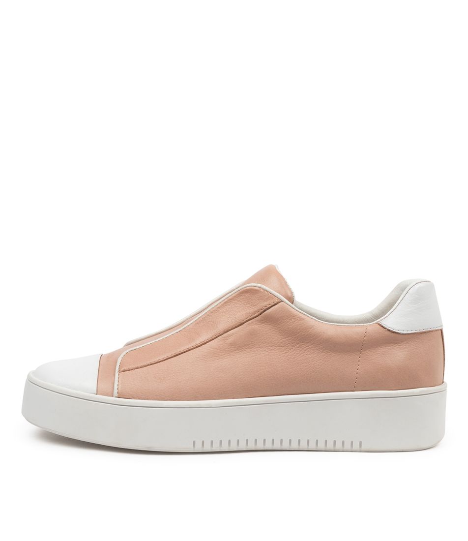LUNDA WHITE ROSE LEATHER SNEAKERS